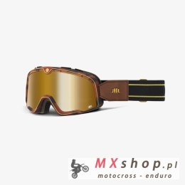 100 PROCENT GOGLE BARSTOW JANE - MIRROR TRUE GOLD LENS - KOLOR CZARNY/ZŁOTY SZYBKA ZLOTE LUSTRO