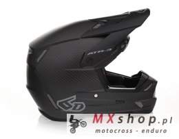 6D HELMETS KASK CROSS/ENDURO MODEL ATR-3 SOLID MATTE BLACK KOLOR CZARNY/SZARY ROZMIAR L ( 58 - 59 CM )