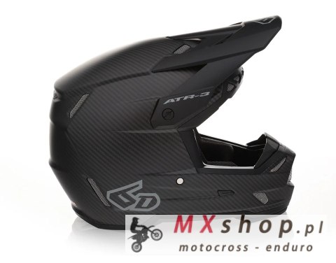6D HELMETS KASK CROSS/ENDURO MODEL ATR-3 SOLID MATTE BLACK KOLOR CZARNY/SZARY ROZMIAR L ( 58 - 59 CM )