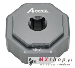 ACCEL KLUCZ DO SERWISU ZAWIESZEŃ PRZEDNICH DWUKOMOROWYCH KAYABA (KYB) ZESTAW DO ROZKRĘCANIA WKŁADU I GŁÓWNEJ NAKRĘTKI 49MM (KAYA