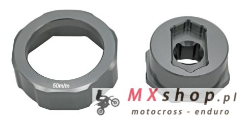 ACCEL KLUCZ DO SERWISU ZAWIESZEŃ PRZEDNICH SHOWA DWUKOMOROWYCH ZESTAW ADAPTERÓW DO ROZKRĘCANIA WKŁADU I ZEWNĘTRZNEJ NAKRĘTKI 50M