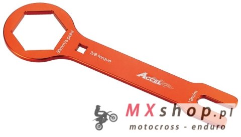 ACCEL KLUCZ DO SERWISU ZAWIESZEŃ PRZEDNICH WP SZEŚCIOKĄTNY 50MM DO ROZKRĘCANIA GÓRNYCH NAKRĘTEK AMORTYZATORA KTM, HUSQVARNA KOLO