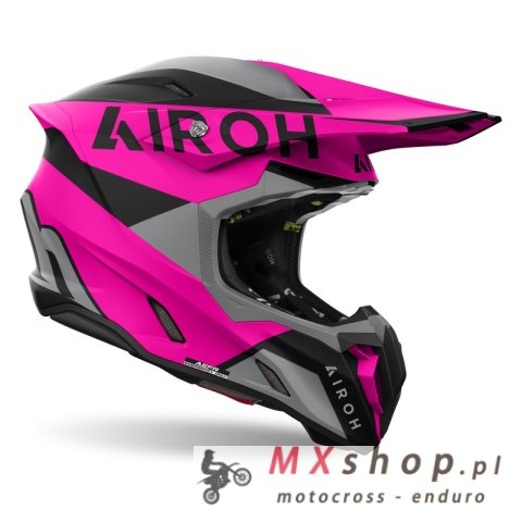AIROH PROMOCJA KASK CROSS / ENDURO / ATV / QUAD TWIST 3 KING PINK KOLOR CZARNY/SZARY/RÓŻOWY MAT ROZMIAR S