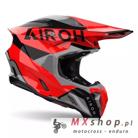 AIROH PROMOCJA KASK CROSS / ENDURO / ATV / QUAD TWIST 3 KING RED GLOSS KOLOR CZARNY/SZARY/CZERWONY ROZMIAR M