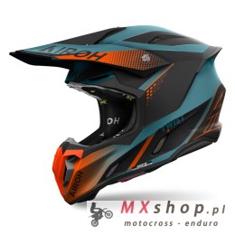 AIROH PROMOCJA KASK CROSS / ENDURO / ATV / QUAD TWIST 3 SHARD ORANGE MAT KOLOR NIEBIESKI/POMARAŃCZOWY MAT ROZMIAR XL