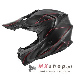 KAPPA KASK KV49 EVO CHASER CROSS KOLOR CZARNY SZARY CZERWONY MATT ROZMIAR 60 / L ( HOMOLOGACJA ECE 22R06 )