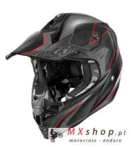 KAPPA KASK KV49 EVO CHASER CROSS KOLOR CZARNY SZARY CZERWONY MATT ROZMIAR 63 / XXL ( HOMOLOGACJA ECE 22R06 )
