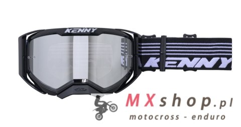 KENNY RACING GOGLE MODEL PERFORMANCE LEVEL 1 BLACK - CLEAR LENS - KOLOR CZARNY/BIAŁY SZYBKA PRZEŹROCZYSTA