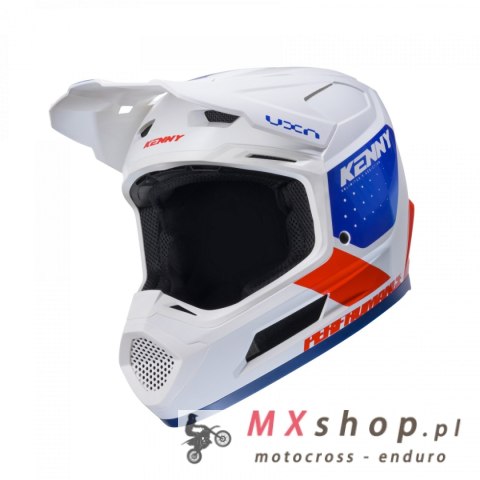 KENNY RACING KASK CROSS/ENDURO MODEL PERFORMANCE ERT GRAPHIC FLAG KOLOR BIAŁY/CZERWONY/NIEBIESKI ROZMIAR XL ( 61 - 62 CM )