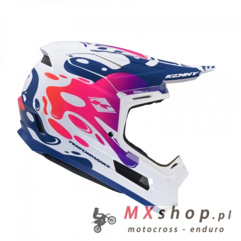 KENNY RACING KASK CROSS/ENDURO MODEL PERFORMANCE ERT GRAPHIC FLUID KOLOR BIAŁY/NIEBIESKI/RÓŻOWY ROZMIAR L ( 59 - 60 CM )