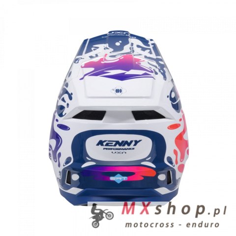 KENNY RACING KASK CROSS/ENDURO MODEL PERFORMANCE ERT GRAPHIC FLUID KOLOR BIAŁY/NIEBIESKI/RÓŻOWY ROZMIAR L ( 59 - 60 CM )