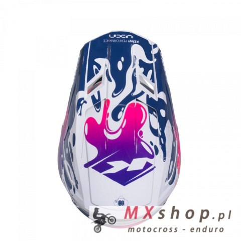 KENNY RACING KASK CROSS/ENDURO MODEL PERFORMANCE ERT GRAPHIC FLUID KOLOR BIAŁY/NIEBIESKI/RÓŻOWY ROZMIAR XL ( 61 - 62 CM )