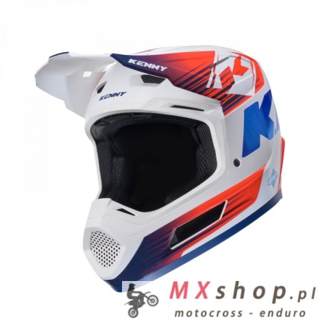 KENNY RACING KASK CROSS/ENDURO MODEL PERFORMANCE ERT GRAPHIC PATRIOT KOLOR BIAŁY/CZERWONY/NIEBIESKI ROZMIAR XL ( 61 - 62 CM )