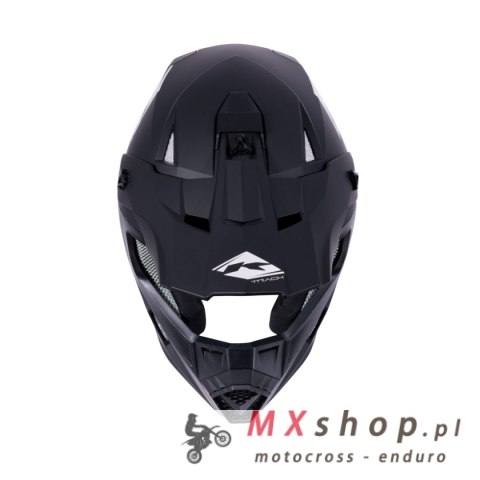 KENNY RACING KASK CROSS/ENDURO MODEL TRACK SOLID MATT BLACK HOLOGRAPHIC KOLOR CZARNY/SZARY ROZMIAR L ( 59 - 60 CM )