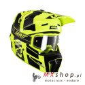 LEATT KASK MOTO 3.5 V24 (+GOGLE VELOCITY 4.5 GRATIS) HELMET KIT CITRUS KOLOR CZARNY/ŻÓŁTY FLUO ROZMIAR L (59-60 cm)