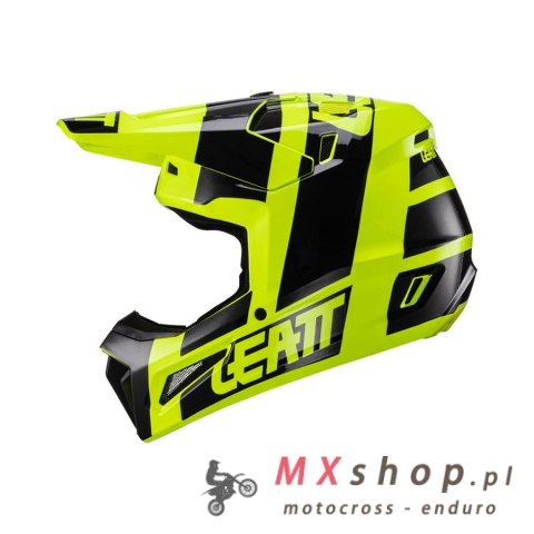 LEATT KASK MOTO 3.5 V24 (+GOGLE VELOCITY 4.5 GRATIS) HELMET KIT CITRUS KOLOR CZARNY/ŻÓŁTY FLUO ROZMIAR L (59-60 cm)