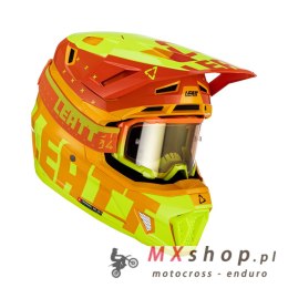 LEATT KASK MOTO 7.5 V23 (+ GOGLE VELOCITY 4.5 IRIZ GRATIS) HELMET KIT CITRUS KOLOR ŻÓŁTY FLUO/POMARAŃCZOWY ROZMIAR L (59-60 cm)