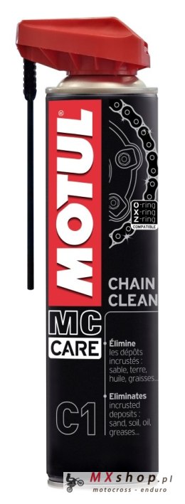 MOTUL CHAIN CARE KIT ZESTAW DO CZYSZCZENIA ŁAŃCUCHA (SPRAY C1+SPRAY C2+SZCZOTKA)