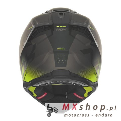NOX KASK OFF ROAD / CROSS DZIECIĘCY/JUNIOR/KID N761 GRADIENT KOLOR CZARNY MAT/ŻÓŁTY FLUO ROZMIAR L