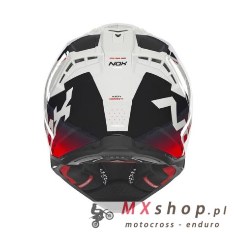 NOX KASK OFF ROAD / CROSS N634 GRADIENT KOLOR BIAŁY/CZERWONY ROZMIAR XL