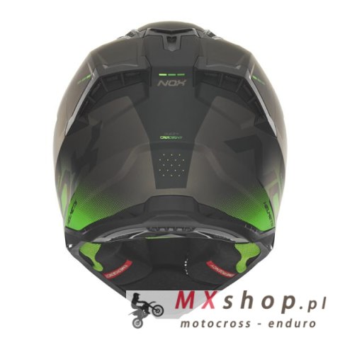 NOX KASK OFF ROAD / CROSS N634 GRADIENT KOLOR CZARNY MAT/ZIELONY NEON ROZMIAR XXL