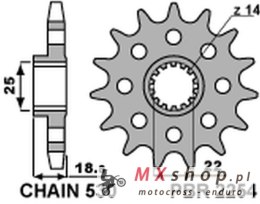PBR ZĘBATKA PRZEDNIA 2254 14 18NC DUCATI 1200 MULTISTRADA 10-13 (ŁAŃC. 530)