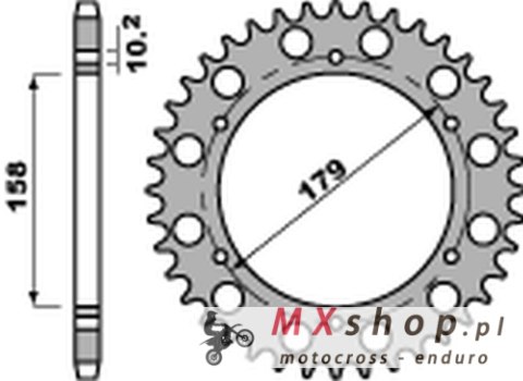 PBR ZĘBATKA TYLNA 4427 47 C45 APRILIA ETV 1000 '01-'08 CAPONORD (ŁAŃC. 525) (STD.+2) (JTR-BRAK)