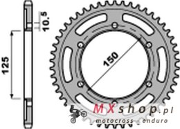 PBR ZĘBATKA TYLNA 4454 43 C45 KTM 950/990/1050/1090/1190/1290 ADVENTURE/SUPER ADVENTURE (JTR899.43) (ŁAŃC.525)