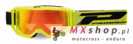 PROGRIP GOGLE PG3300-310 FL VISION KOLOR ŻÓŁTY FLUO MAT (SZYBA PG3348 CZERWONA LUSTRZANA ANTISCRATCH, NO FOG, ANTI UV)