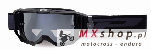 PROGRIP GOGLE PG3300-322 FL VISION KOLOR CZARNY MAT (SZYBA PG3352 SREBRNA LUSTRZANA ANTISCRATCH, NO FOG, ANTI UV)