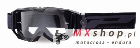 PROGRIP GOGLE PG3300-322 TR VISION KOLOR CZARNY MAT (SZYBA PG3310 PRZEZROCZYSTA ANTISCRATCH, NO FOG, ANTI UV)