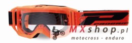 PROGRIP GOGLE PG3300-409 TR VISION KOLOR POMARAŃCZOWY FLUO (SZYBA PG3310 PRZEZROCZYSTA ANTISCRATCH, NO FOG, ANTI UV)
