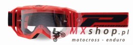 PROGRIP GOGLE PG3300-411 TR VISION KOLOR CZERWONY MAT (SZYBA PG3310 PRZEZROCZYSTA ANTISCRATCH, NO FOG, ANTI UV)