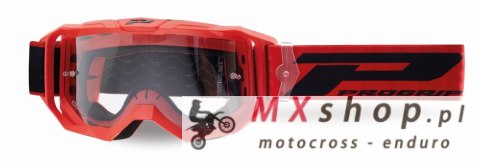 PROGRIP GOGLE PG3300-411 TR VISION KOLOR CZERWONY MAT (SZYBA PG3310 PRZEZROCZYSTA ANTISCRATCH, NO FOG, ANTI UV)