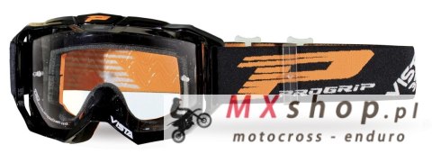 PROGRIP GOGLE PG3303-102 TR VISTA KOLOR CZARNY (SZYBA PG3310 BEZBARWNA, ANTISCRATCH, NO FOG, ANTI UV + SZYBA PG3310 GRATIS) (PG3