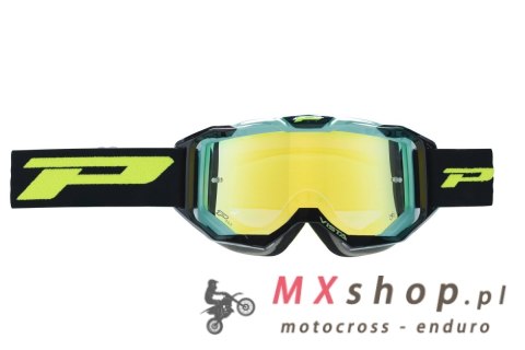 PROGRIP GOGLE PG3303-404 FL VISTA KOLOR CZARNY ZIELONY (SZYBA PG3347 ŻÓŁTA LUSTRZANA, ANTISCRATCH, NO FOG, ANTI UV + SZYBA PG331