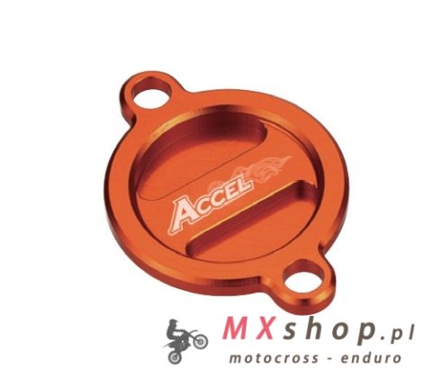 ACCEL POKRYWA FILTRA OLEJU KTM EXC 400/450/530 '08-'11, SXF 450/505 '07-'12, SXF 350 '11-'19 KOLOR POMARAŃCZOWY