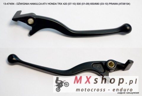 BRONCO DŹWIGNIA HAMULCA ATV HONDA TRX 420 '07-'10, 500 '01-'09, 650/680 '03-'10 PRAWA (13-4745N)