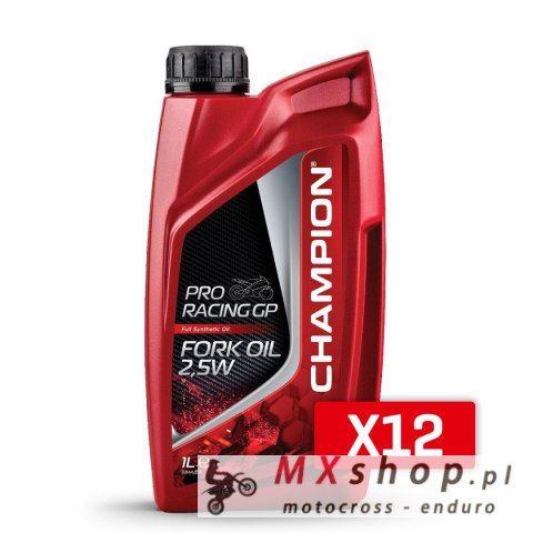 CHAMPION OLEJ DO TELESKOPÓW / AMORTYZATORÓW / ZAWIESZENIA PRORACING GP FORK OIL 2,5W 1L SYNTETYCZNY (AKC)