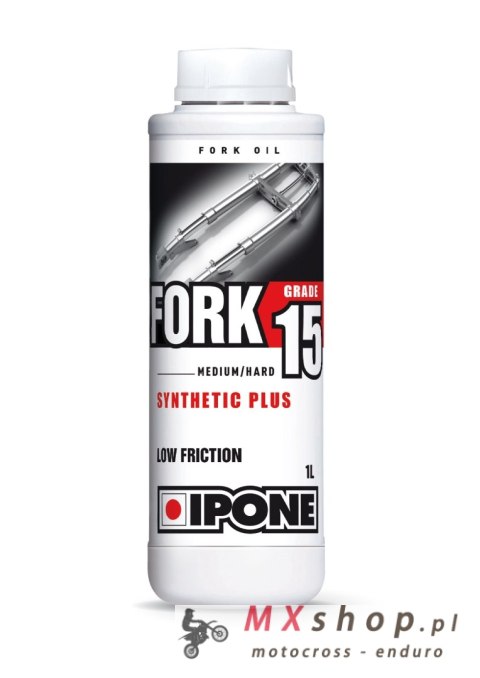 IPONE OLEJ DO TELESKOPÓW / AMORTYZATORÓW / ZAWIESZENIA FORK SYNTHETIC PLUS 15W 1L (AKC) (15)