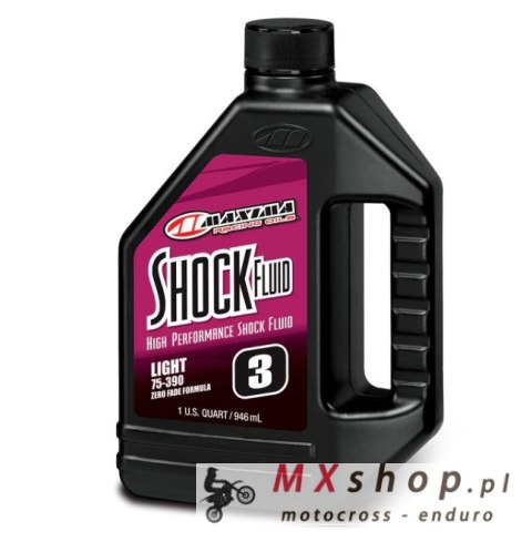MAXIMA RACING OILS OLEJ DO CENTRALNEGO AMORTYZATORA RACING SHOCK FLUID LIGHT 75/390 3WT 946 ML (1 LITR) (12) (AKC)