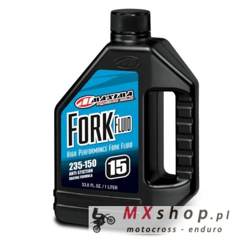 MAXIMA RACING OILS OLEJ DO TELESKOPÓW / AMORTYZATORÓW / ZAWIESZENIA RACING FORK FLUID 235/150, 15WT. 1 LITR (12) (AKC)
