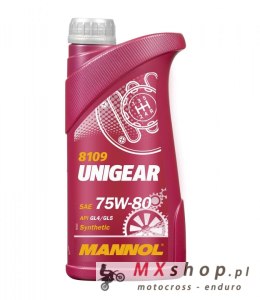MANNOL UNIGEAR 75W80 API GL4/GL5 - OLEJ PRZEKŁADNIOWY SEMISYNTETIC 1L (75W-80) (8109)
