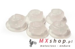 RACETECH (RTECH) ZATRZASKI (CLICK) MOCOWANIA BOCZKÓW I POKRYWY FILTRA POWIETRZA KOLOR BIAŁY NEUTRALNY (5 SZT.) KTM SX 85 '18-'23