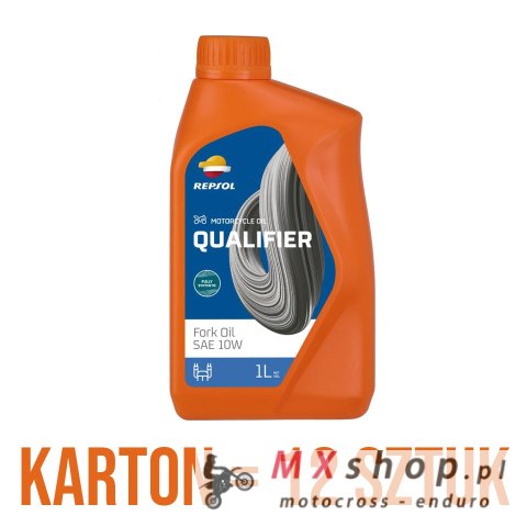 REPSOL OLEJ DO TELESKOPÓW / AMORTYZATORÓW / ZAWIESZENIA QUALIFIER FORK OIL SAE 10W 1L - KARTON 12 SZTUK