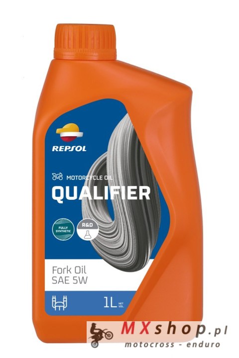 REPSOL OLEJ DO TELESKOPÓW / AMORTYZATORÓW / ZAWIESZENIA QUALIFIER FORK OIL SAE 5W 1L (12) - ZASTĘPUJE RP172L51