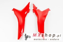 UFO OSŁONY FILTRA POWIETRZA HONDA CRF 250R '14-17, CRF 450R '13-16, KOLOR CZERWONY (KOMPLET NA DWIE STRONY)