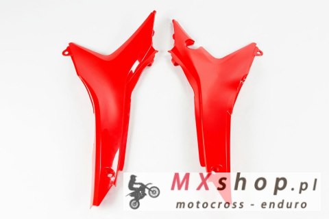 UFO OSŁONY FILTRA POWIETRZA HONDA CRF 250R '14-17, CRF 450R '13-16, KOLOR CZERWONY (KOMPLET NA DWIE STRONY)