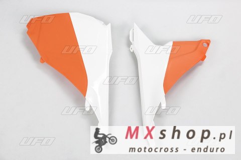 UFO OSŁONY FILTRA POWIETRZA KTM SX '13-'16, SXF '13-'15 KOLOR OEM '15 (POMARAŃCZOWY/BIAŁY)