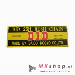 DID ŁAŃCUSZEK ROZRZĄDU 25H-104 (104 OGNIW) (OTWARTY + ZAKUWKA)